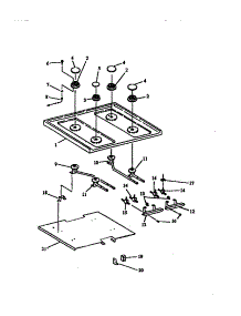 07 - Sealed Burner parts for Caloric Range RST310UWW / P1130739N from AppliancePartsPros.com