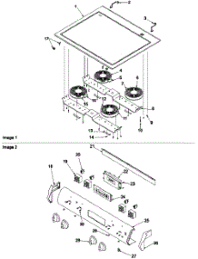 03 - Main Top & Control Panel parts for Amana Range ZRTSC8650E / P1130664NE from AppliancePartsPros.com