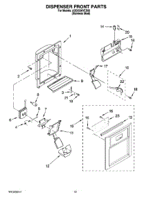 08 - Dispenser Front Parts parts for Maytag Refrigerator ASD2526VES00 from AppliancePartsPros.com