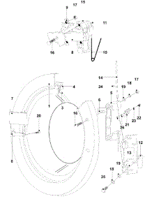 11 - Door parts for Maytag Washer MFR25PDAVS from AppliancePartsPros.com