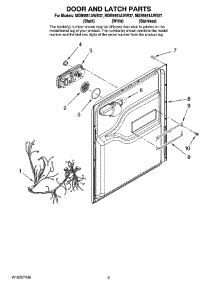 03 - Door And Latch Parts parts for Maytag Dishwasher MDB5651AWS37 from AppliancePartsPros.com