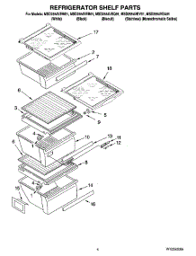 03 - Refrigerator Shelf Parts parts for Maytag Refrigerator MSD2554VEQ01 from AppliancePartsPros.com