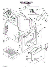 02 - Cabinet Parts parts for Maytag Dryer MED5840TW1 from AppliancePartsPros.com