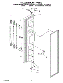 07 - Freezer Door Parts parts for Maytag Refrigerator MSD2542VEB01 from AppliancePartsPros.com