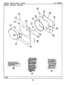 04 - Front Panel & Door parts for Maytag Dryer MDG27MNAAW from AppliancePartsPros.com