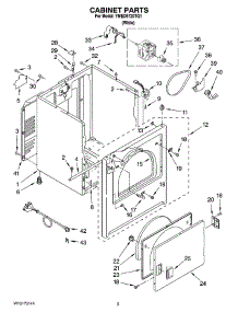 02 - Cabinet Parts parts for Maytag Dryer YMED5720TQ1 from AppliancePartsPros.com