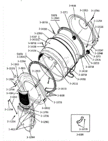 05 - Lint Screen, Tumbler (Front & Back) parts for Maytag Dryer GDG23CD from AppliancePartsPros.com
