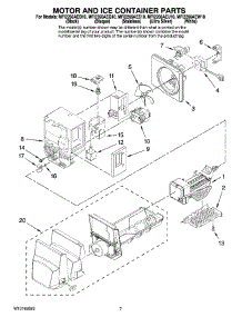 04 - Motor And Ice Container Parts parts for Maytag Refrigerator MFI2266AEW10 from AppliancePartsPros.com