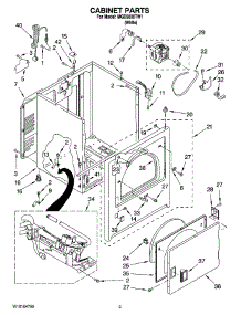 02 - Cabinet Parts parts for Maytag Dryer MGD5830TW1 from AppliancePartsPros.com