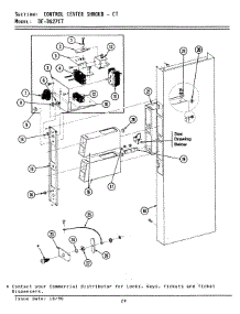 09 - Control Center Shroud parts for Maytag Dryer DE27CT from AppliancePartsPros.com