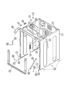 08 - Cabinet-Front parts for Maytag Washer MAH21PDA3W from AppliancePartsPros.com