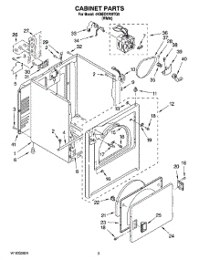 02 - Cabinet Parts parts for Maytag Dryer 4KMED5700TQ0 from AppliancePartsPros.com