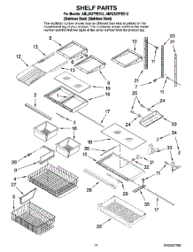 07 - Shelf Parts parts for Maytag Refrigerator ABR2527FES12 from AppliancePartsPros.com