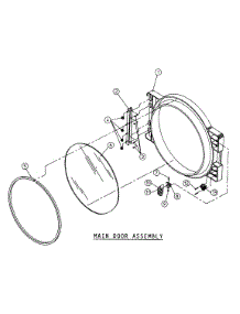 08 - Main Door Assembly parts for Maytag Dryer DGS30PC1 from AppliancePartsPros.com