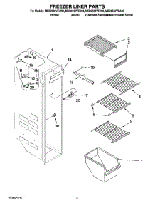 04 - Freezer Liner Parts parts for Maytag Refrigerator MSD2552VEA00 from AppliancePartsPros.com