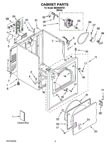 02 - Cabinet Parts parts for Maytag Dryer MED5640TQ1 from AppliancePartsPros.com