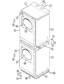 03 - Front parts for Maytag Dryer MDE11CSADW from AppliancePartsPros.com