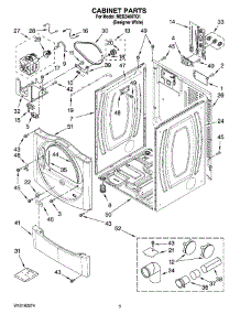 02 - Cabinet Parts parts for Maytag Dryer MEDZ400TQ1 from AppliancePartsPros.com