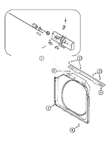 12 - Door Shroud & Door Latch Assembly (Wash) parts for Maytag Dryer MLE19PDCZW from AppliancePartsPros.com