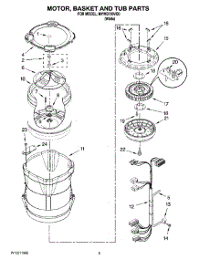 03 - Motor, Basket And Tub Parts parts for Maytag Washer MVWB700VQ0 from AppliancePartsPros.com