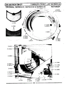 11 - Tumbler Front, Lint Screen & Retainer parts for Maytag Dryer DE18CA from AppliancePartsPros.com