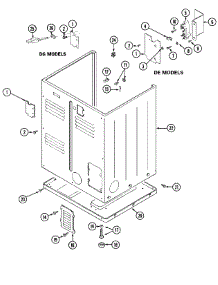 08 - Cabinet-Rear parts for Maytag Dryer MDE10CSAKL from AppliancePartsPros.com