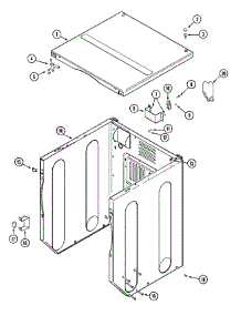 03 - Cabinet-Front (Upper) parts for Maytag Dryer MLG15PDCXQ from AppliancePartsPros.com