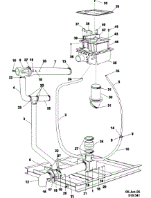 06 - Soap Box, Drain & Hose Assembly parts for Maytag Washer MFR60PNCTS from AppliancePartsPros.com