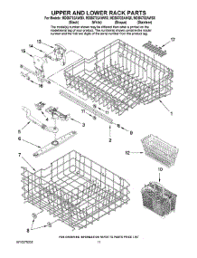 09 - Upper And Lower Rack Parts parts for Maytag Dishwasher MDB6702AWW0 from AppliancePartsPros.com