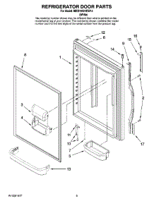 05 - Refrigerator Door Parts parts for Maytag Refrigerator MBB1952HEW14 from AppliancePartsPros.com