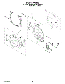 04 - Door Parts, Optional Parts (Not Included) parts for Maytag Dryer MED9800TQ0 from AppliancePartsPros.com