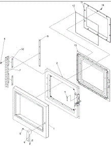 03 - Door Assembly parts for Menu Master Microwave CMM2000C / P1194108M from AppliancePartsPros.com