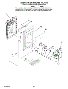 08 - Dispenser Front Parts parts for Maytag Refrigerator AC2224GEKB12 from AppliancePartsPros.com