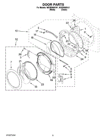 05 - Door Parts parts for Maytag Dryer MGDE900VW1 from AppliancePartsPros.com