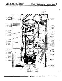 11 - Rear View-Shield Removed parts for Maytag Dryer DG31CM from AppliancePartsPros.com