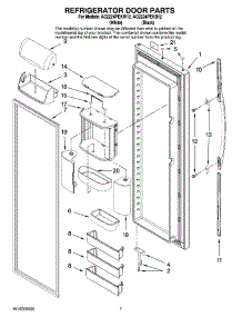 05 - Refrigerator Door Parts parts for Maytag Refrigerator AC2224PEKB12 from AppliancePartsPros.com