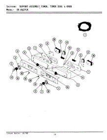 04 - Support Assy., Timer, Timer Dial & Knob parts for Maytag Dryer DE27CA from AppliancePartsPros.com