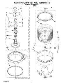 03 - Agitator, Basket And Tub Parts parts for Maytag Washer 3UATW4605TQ0 from AppliancePartsPros.com