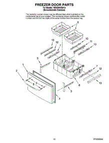 09 - Freezer Door Parts parts for Maytag Refrigerator 7MI2569VEM10 from AppliancePartsPros.com