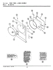 05 - Front Panel & Door Assembly parts for Maytag Dryer GDE27CA from AppliancePartsPros.com