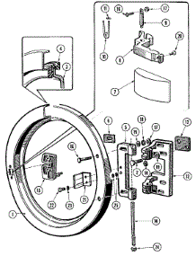 07 - Door parts for Maytag Washer MFR18MCAAS from AppliancePartsPros.com