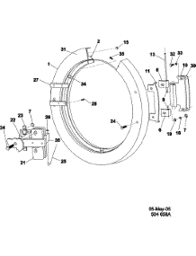 05 - Door parts for Maytag Washer MFR80PNCTS from AppliancePartsPros.com
