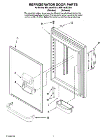 05 - Refrigerator Door Parts parts for Maytag Refrigerator MBR1952KES12 from AppliancePartsPros.com