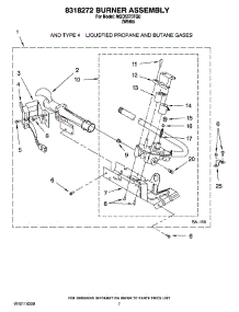04 - 8318272 Burner Assembly, Optional Parts (Not Included) parts for Maytag Dryer MGD5570TQ0 from AppliancePartsPros.com