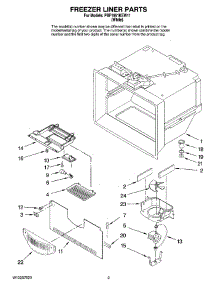 02 - Freezer Liner Parts parts for Maytag Refrigerator PBF1951KEW11 from AppliancePartsPros.com