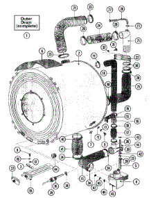 03 - Basket & Outer Shell Assembly parts for Maytag Washer MFS50PNAVS from AppliancePartsPros.com