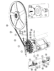 23 - Motor & Basket Pulley (Series 11) parts for Maytag Washer MFR50MCAVS from AppliancePartsPros.com