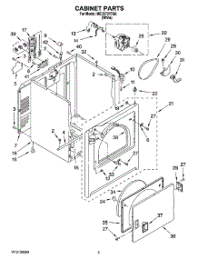 02 - Cabinet Parts parts for Maytag Dryer MED5721TQ0 from AppliancePartsPros.com