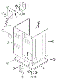05 - Cabinet-Rear parts for Maytag Dryer MDE12PDBCW from AppliancePartsPros.com