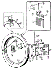 06 - Door parts for Maytag Washer MFR35MNAVS from AppliancePartsPros.com